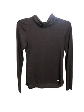 Avia Black Long Sleeve Scoop Neck Top Medium